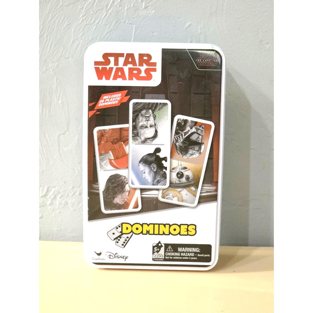 Disney Star Wars Dominoes In Metal Tin 28 dominoes Open‎ Box